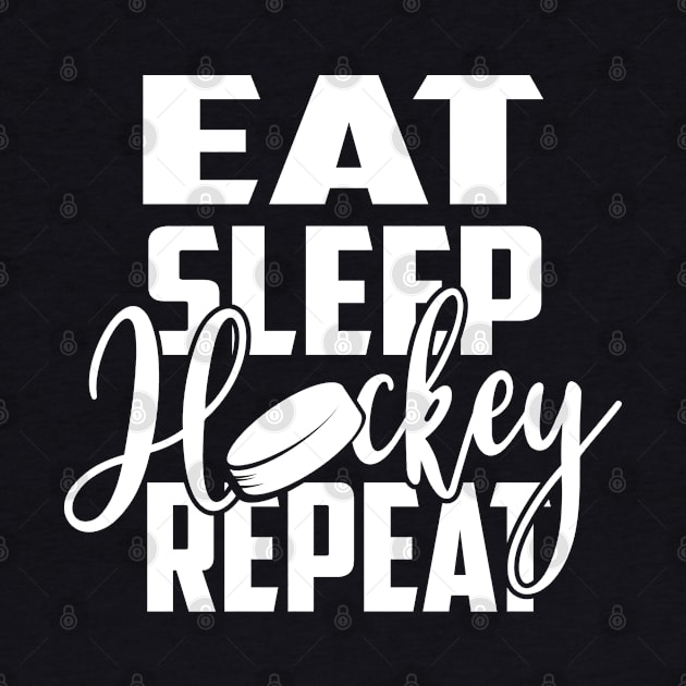 Puck Eat Sleep Hockey Repeat Gift by Upswipe.de